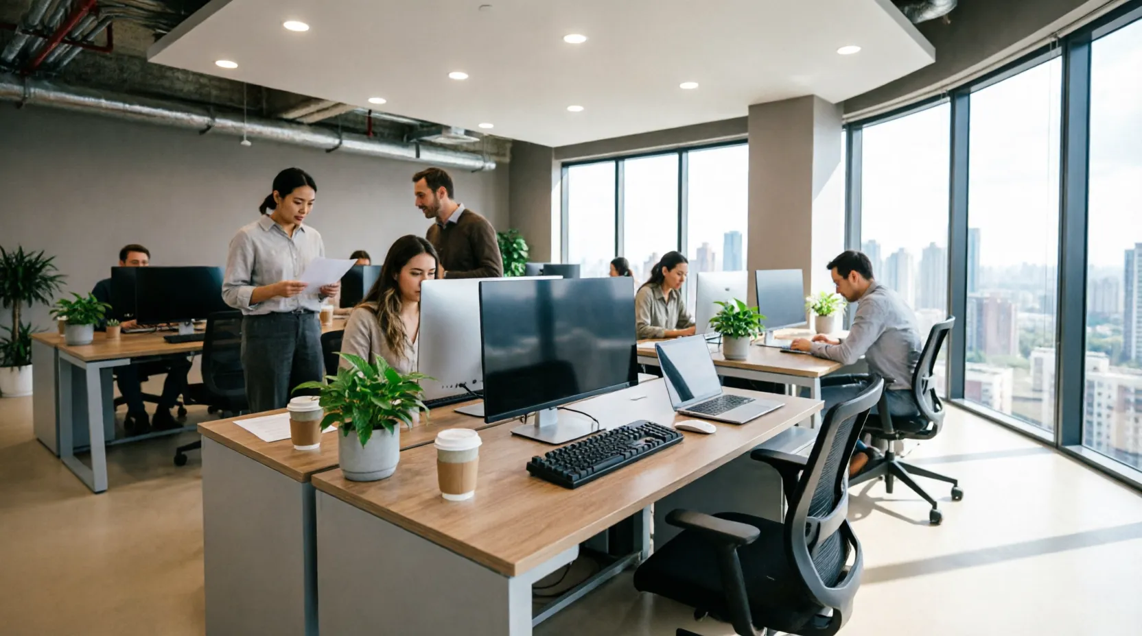 Postes de travail en espace ouvert